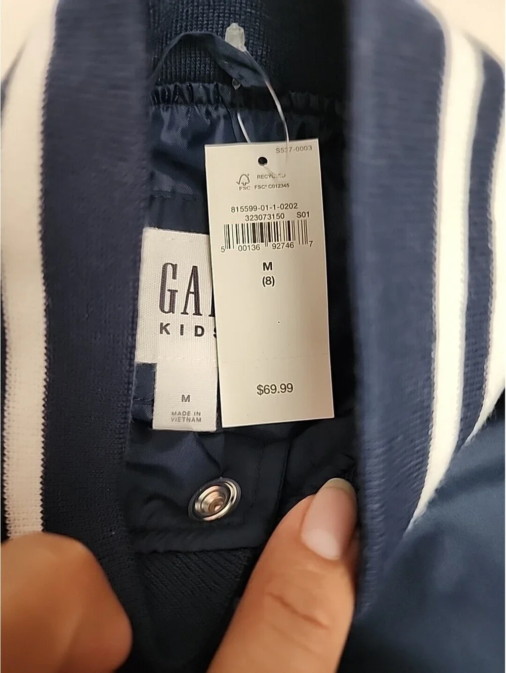 Gap Kids Boys Varsity Jacket Shirt Medium 8 & Jeans 7